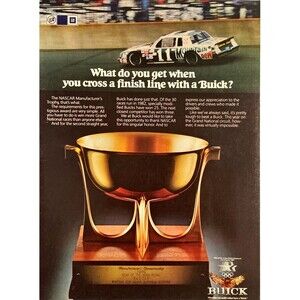 Buick - Winner of NASCAR Manufacturer's Trophy Vintage Print Ad 1983